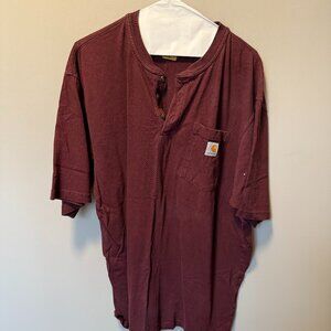 Carhartt Men's Workwear Pocket Short Sleeve Henley Original Fit Shirt - XL